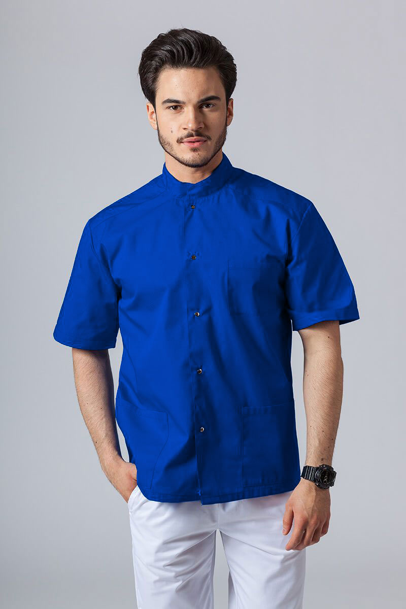 Pánská lékařská košile/halena se stojatým límečkem tmavě modrá