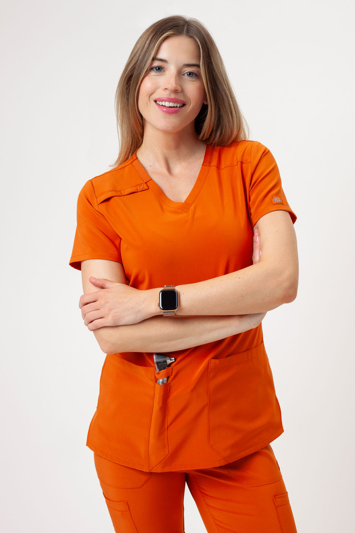 Dámská lékařská halena Dickies EDS Essentials V-Neck oranžová