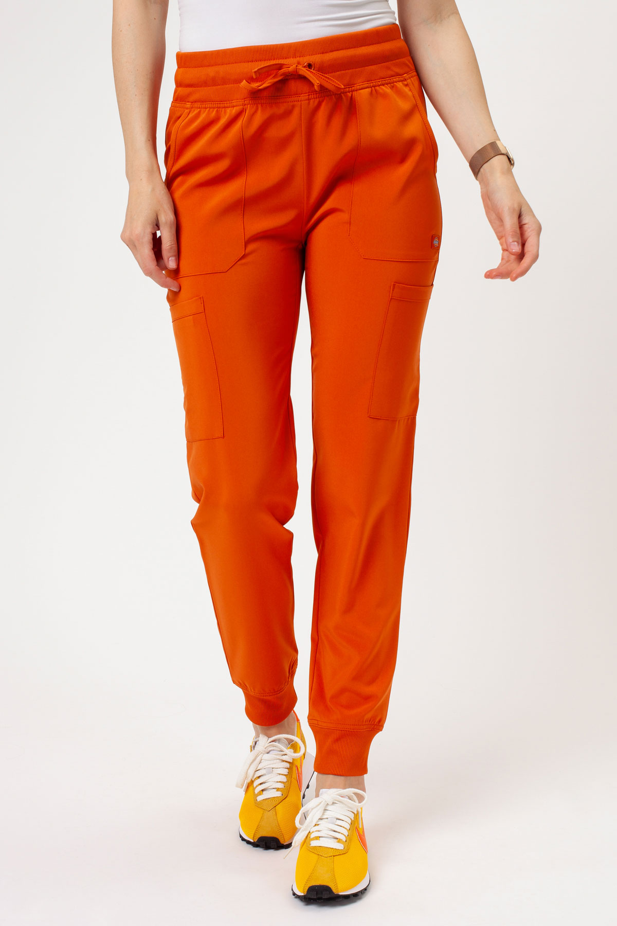 Dámské lékařské kalhoty Dickies EDS Essentials Mid Rise Jogger oranžové