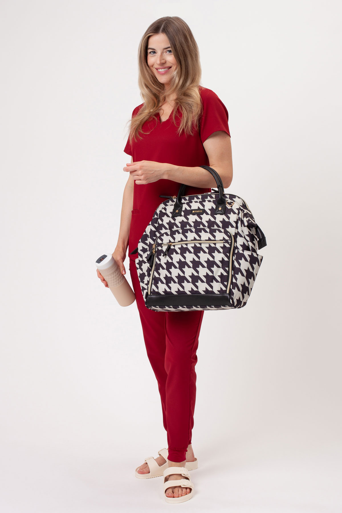 Dámská lékařská souprava Sunrise Lite Fit jogger burgundová