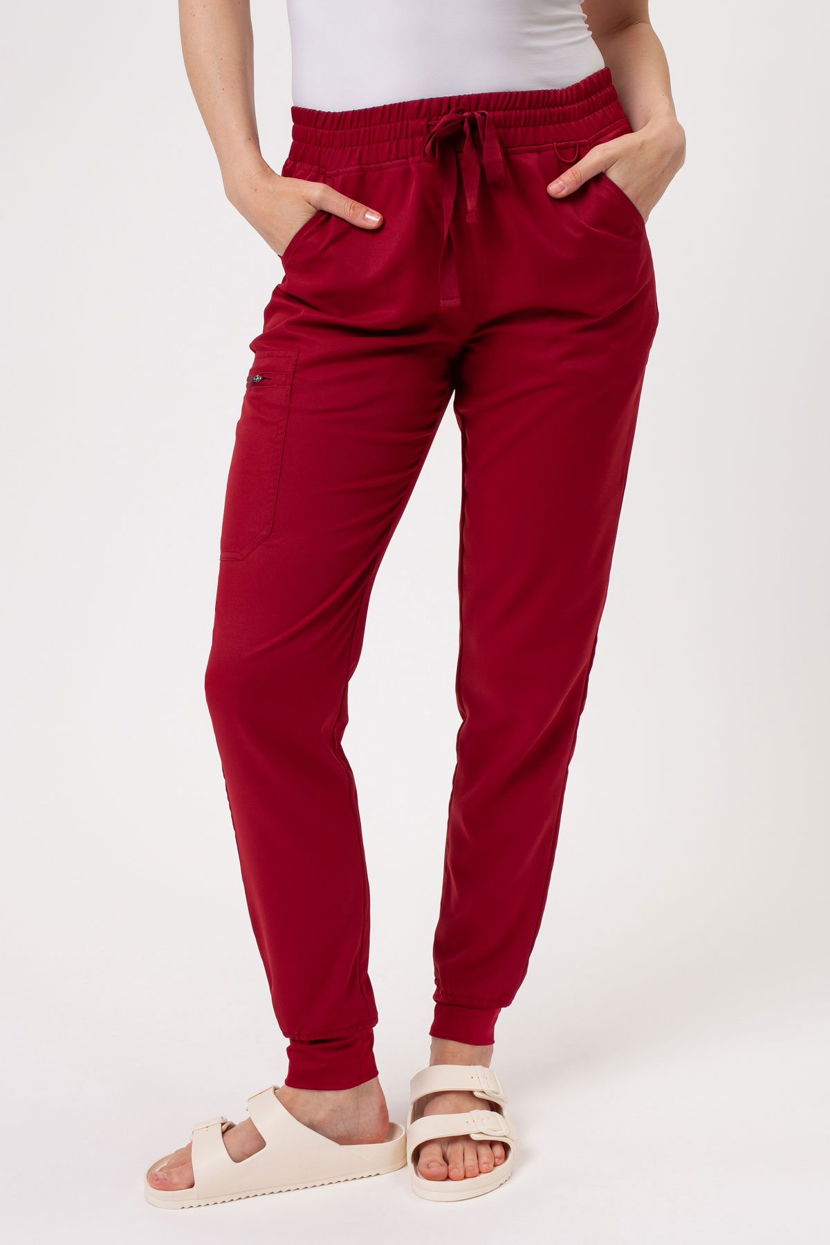 Dámské lékařské kalhoty Sunrise Lite Fit jogger burgundové