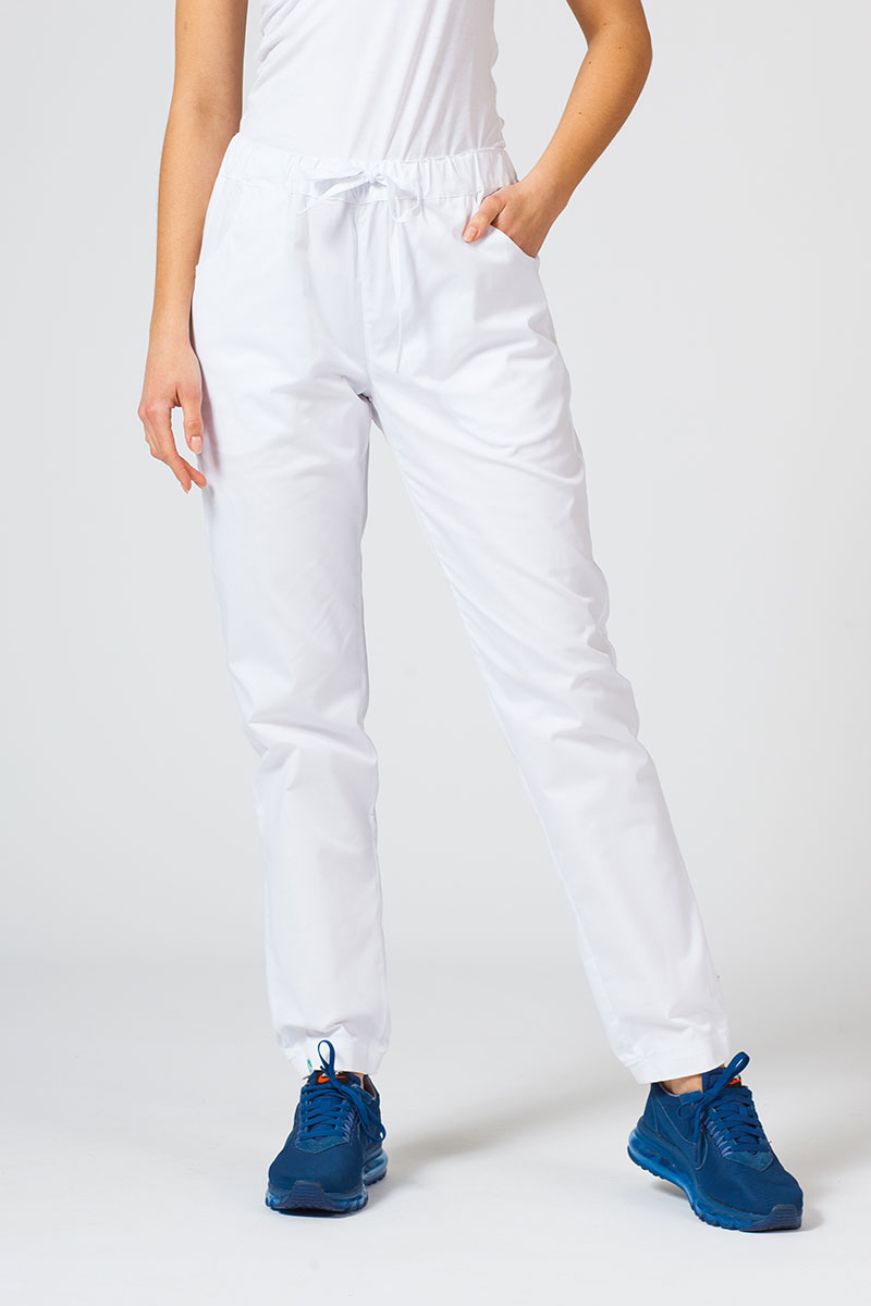 Dámské lékařské kalhoty Sunrise Uniforms Active Loose bílé