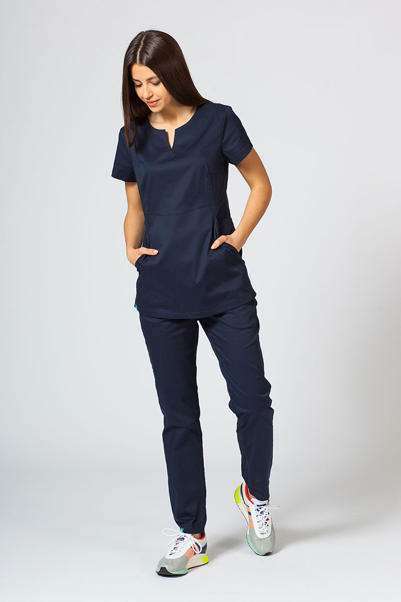 Dámská lékařská souprava Sunrise Uniforms Active (halena Kangaroo, kalhoty Loose) námořnická modř