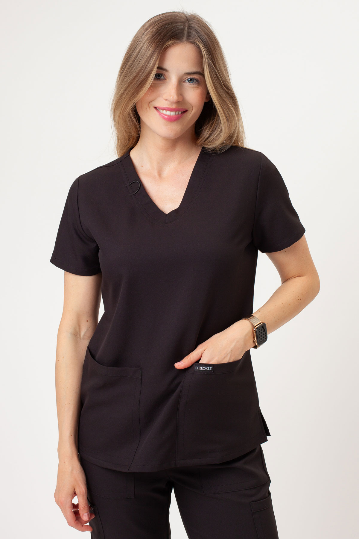 Dámská lékařská halena Cherokee Ultra V-neck Top černá