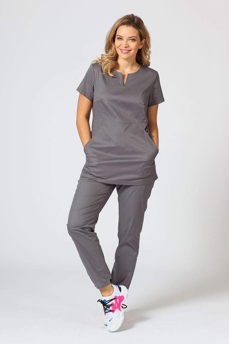 Lékařská souprava Sunrise Uniforms Active šedá (s halenou Kangaroo - elastic)