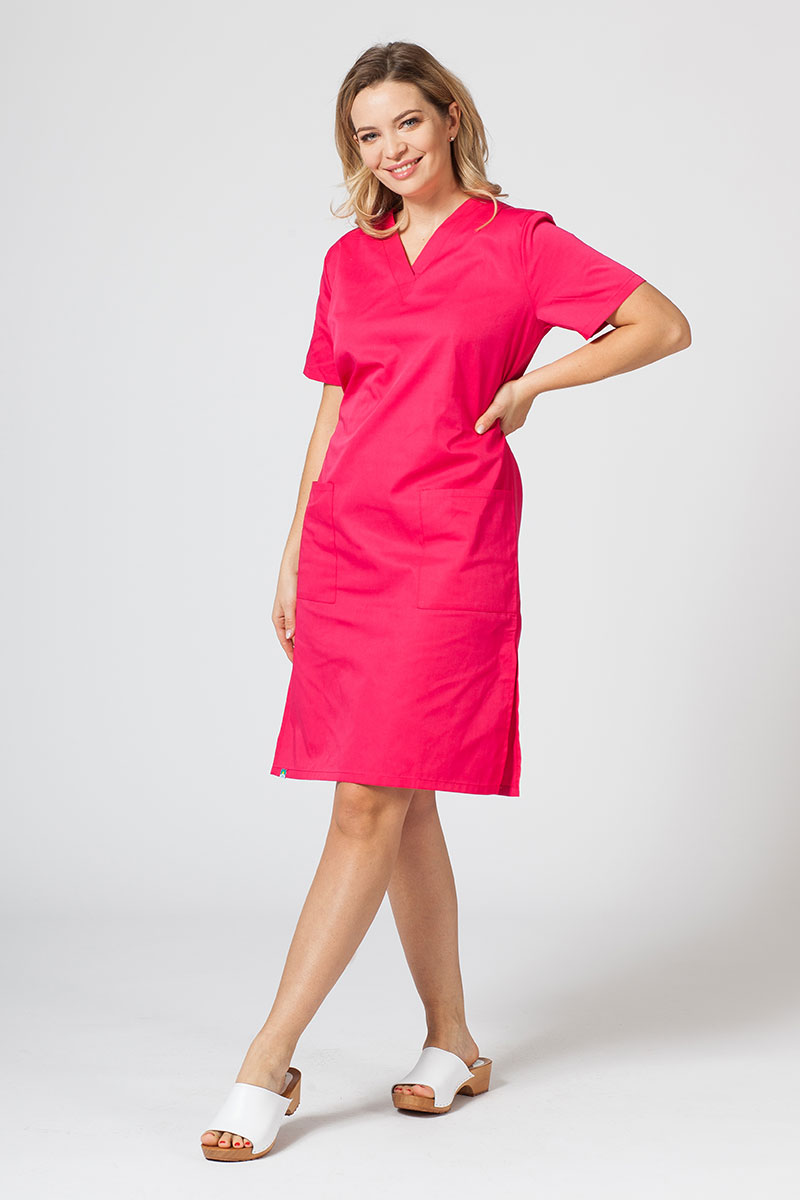 Lékařské jednoduché šaty Sunrise Uniforms malinové