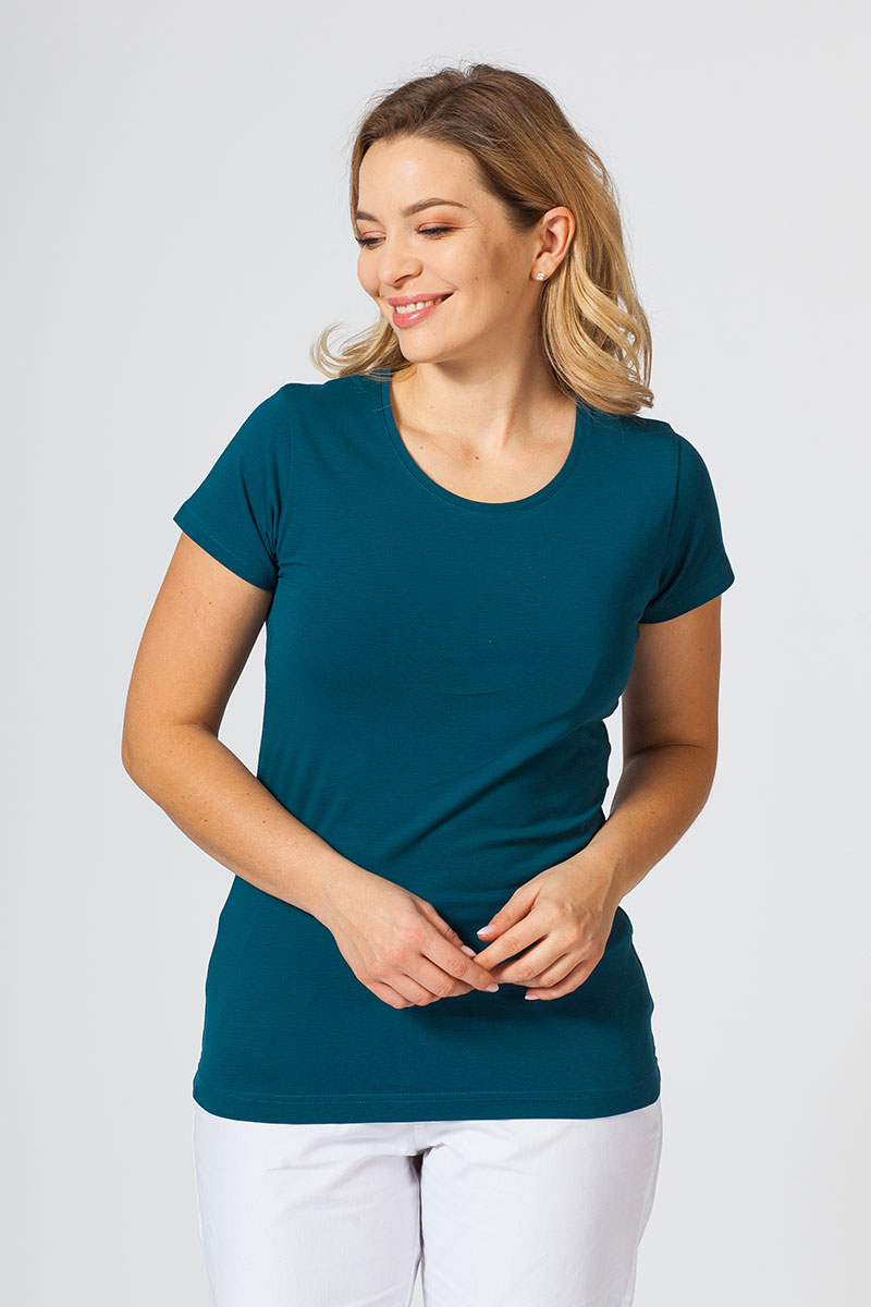 Dámské tričko Malfini Glance s krátkým rukávem karaibsky modré