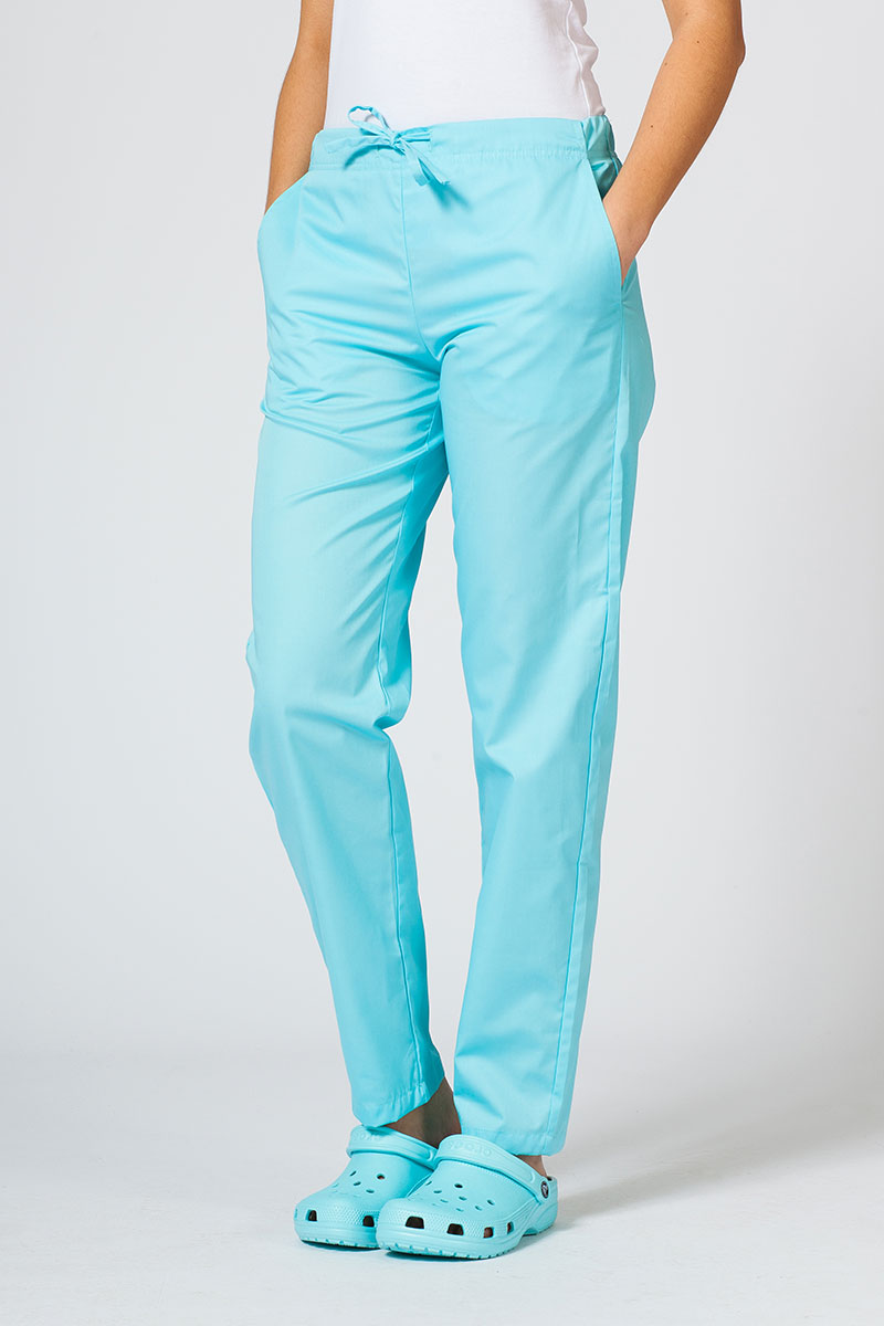 Dámské lékařské kalhoty Sunrise Uniforms Basic Regular aqua