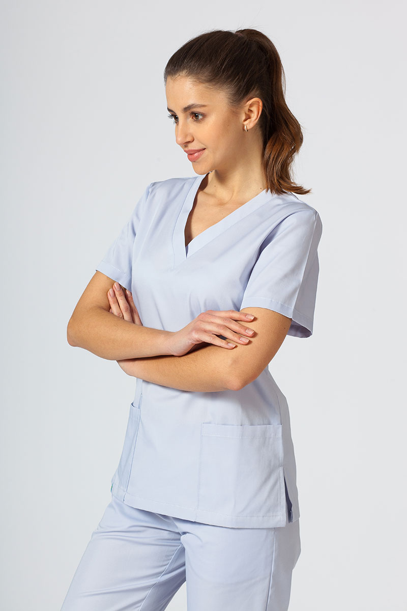Lékařská dámská halena Sunrise Uniforms Basic Light světle šedá