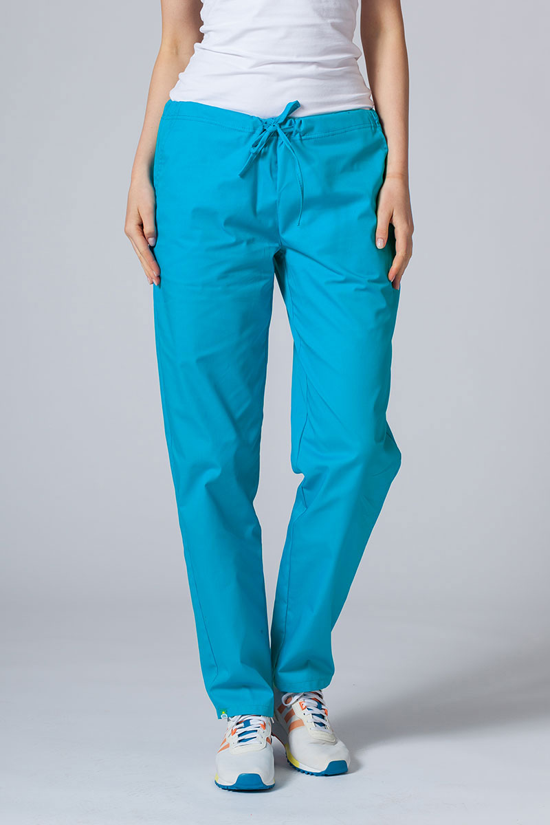 Univerzální lékařské kalhoty Sunrise Uniforms Basic Regular tyrkysové promo
