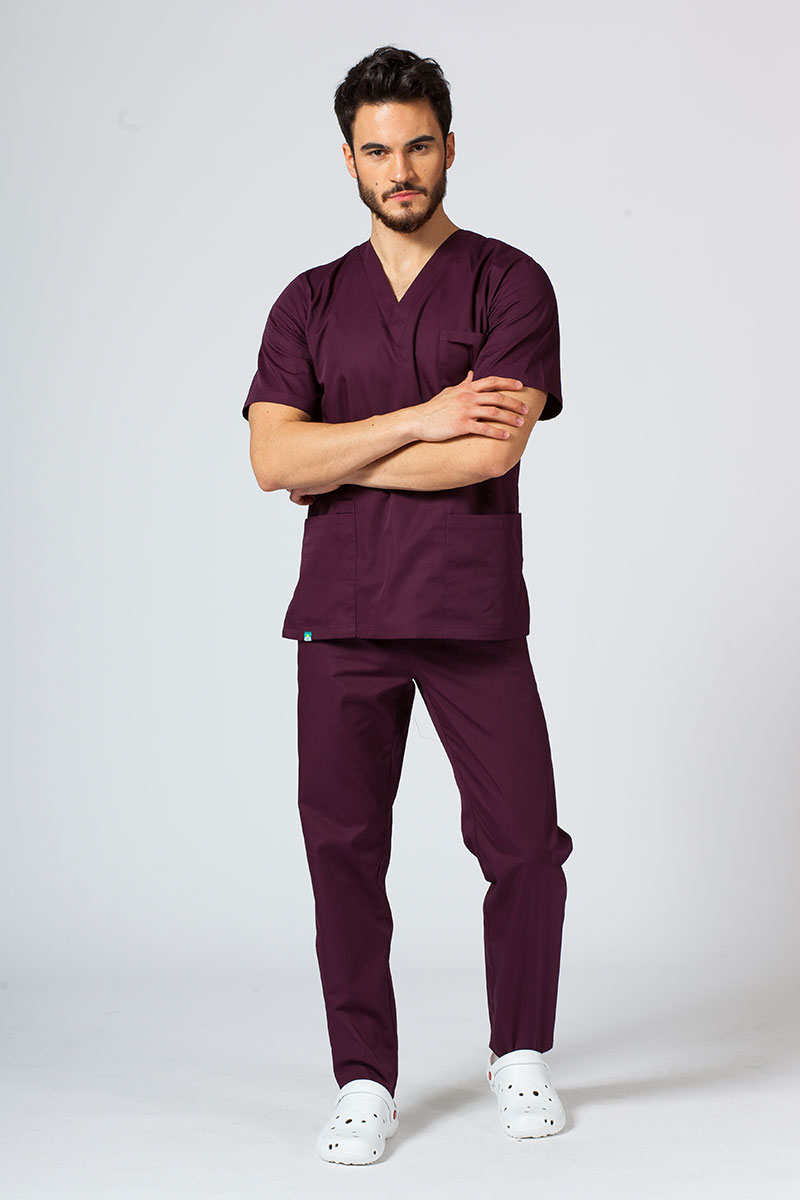 Pánská lékařská souprava Sunrise Uniforms burgundová