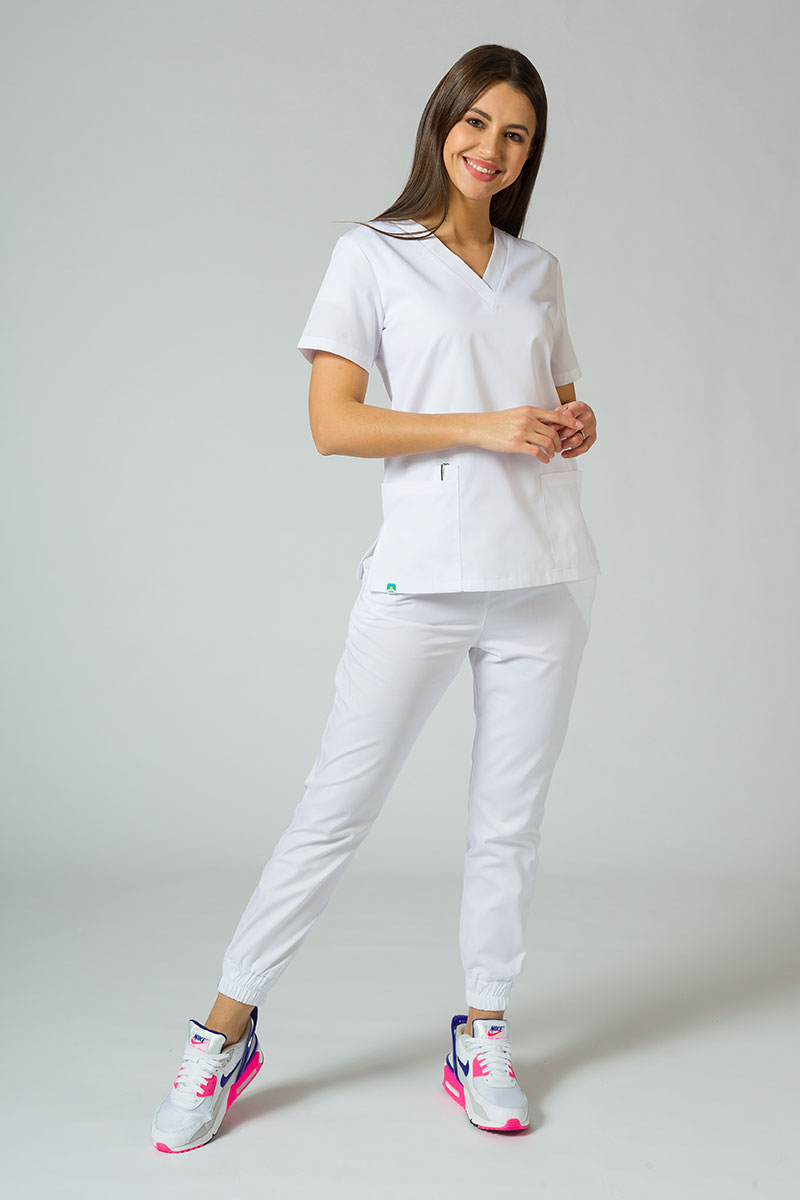 Lékařská souprava Sunrise Uniforms Basic Jogger bílá (s kalhotami Easy)