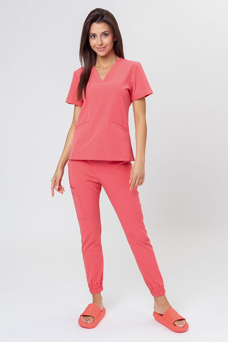 Lékařská souprava Sunrise Uniforms Premium (halena Joy, kalhoty Chill) lososová