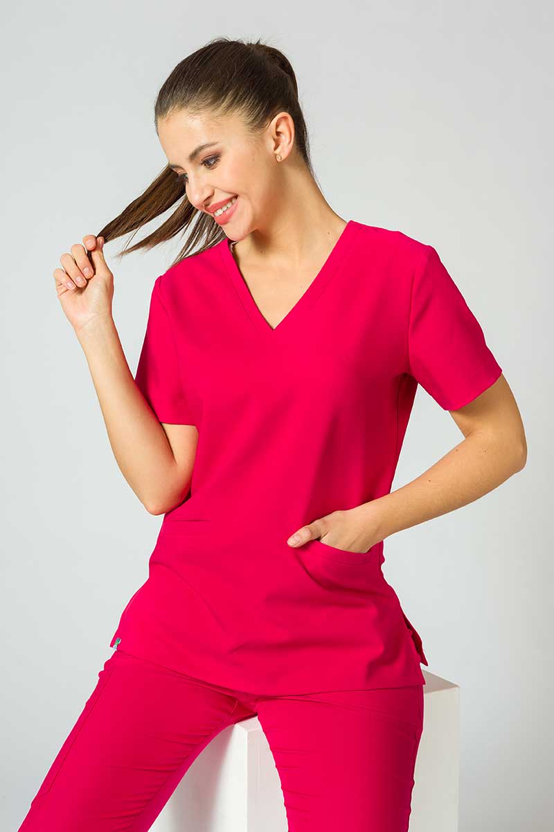 Lékařská halena Sunrise Uniforms Premium Joy malinová