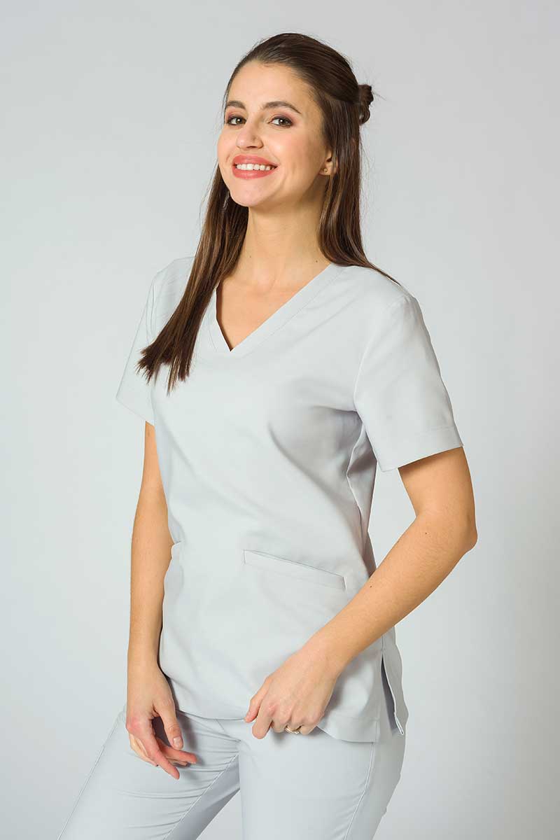 Lékařská halena Sunrise Uniforms Premium Joy světle šedá