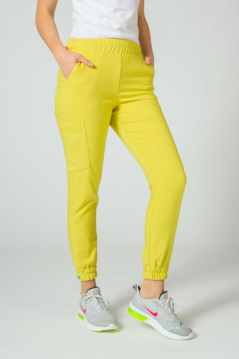 Dámské kalhoty Sunrise Uniforms Premium Chill jogger žluté