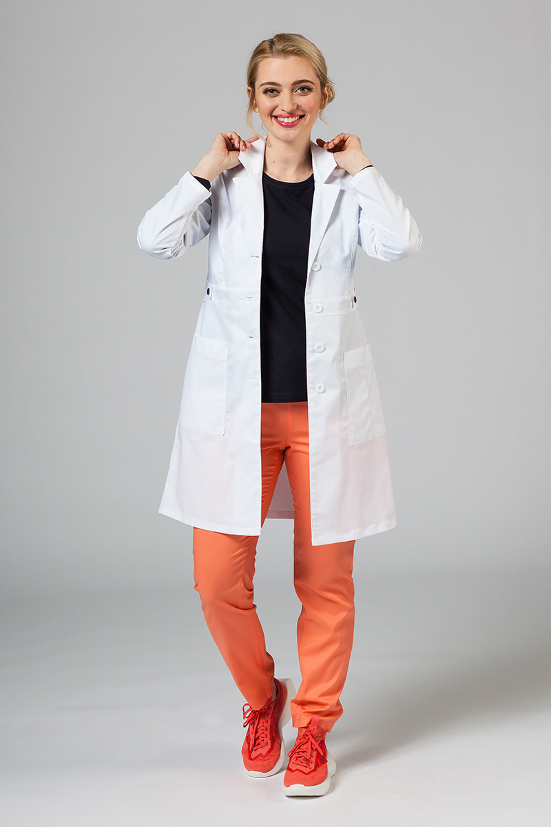 Lékařský plášť Adar Uniforms Tab-Waist bílý (elastický)