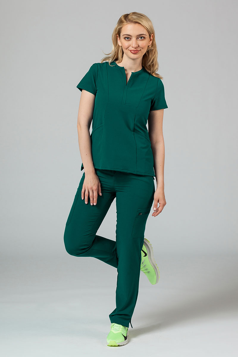 Lékařská souprava Adar Uniforms Cargo tmavě zelená (s halenou Notched - elastic)