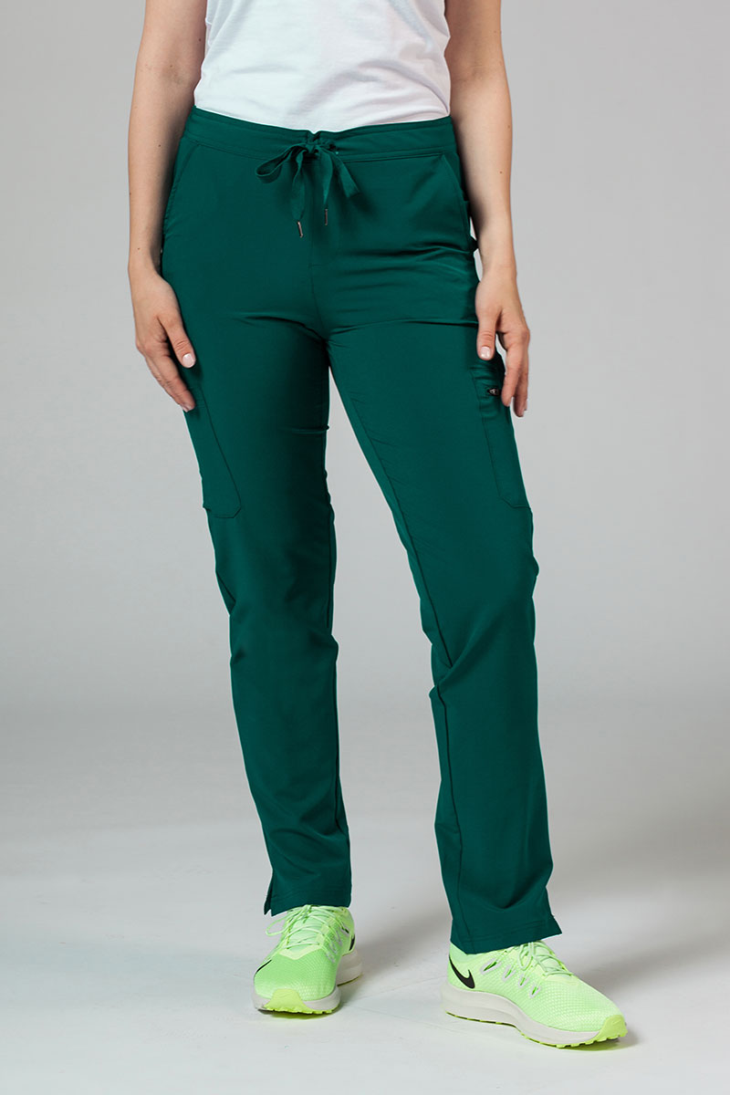 Dámské kalhoty Adar Uniforms Skinny Leg Cargo tmavě zelené