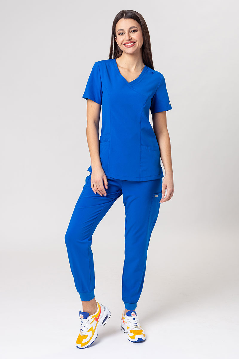 Lékařská dámská souprava Maevn Momentum (halena Asymetric, kalhoty jogger) královsky modrá