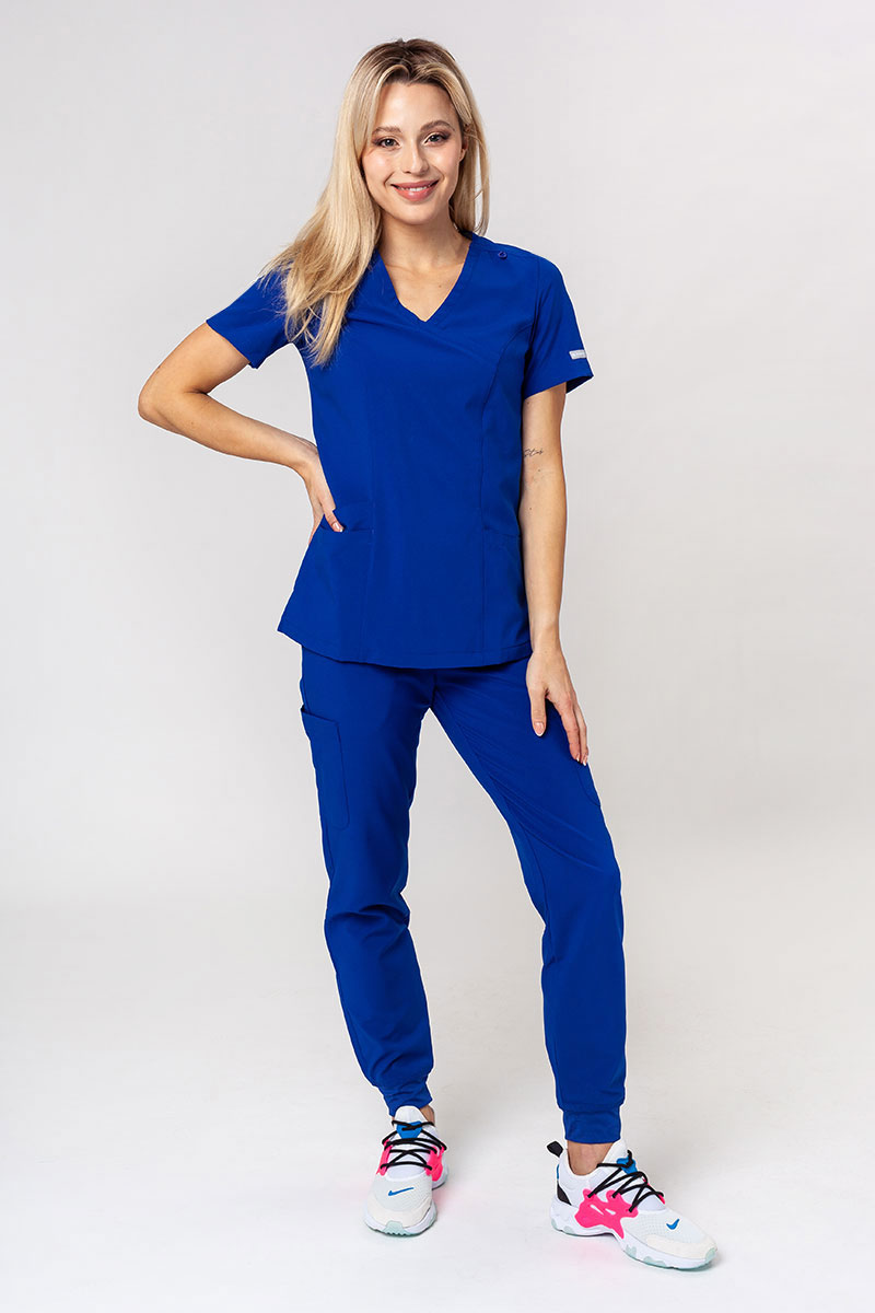 Lékařská dámská souprava Maevn Momentum (halena Asymetric, kalhoty jogger) tmavě modrá