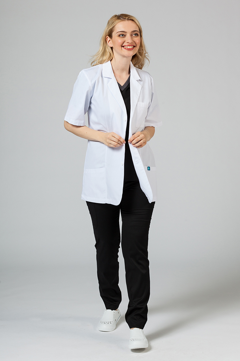 Lékařský plášť Adar Uniforms Consultation (krátký rukáv) bílý