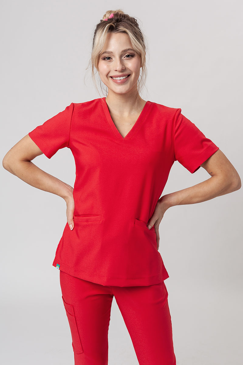 Lékařská halena Sunrise Uniforms Premium Joy červená