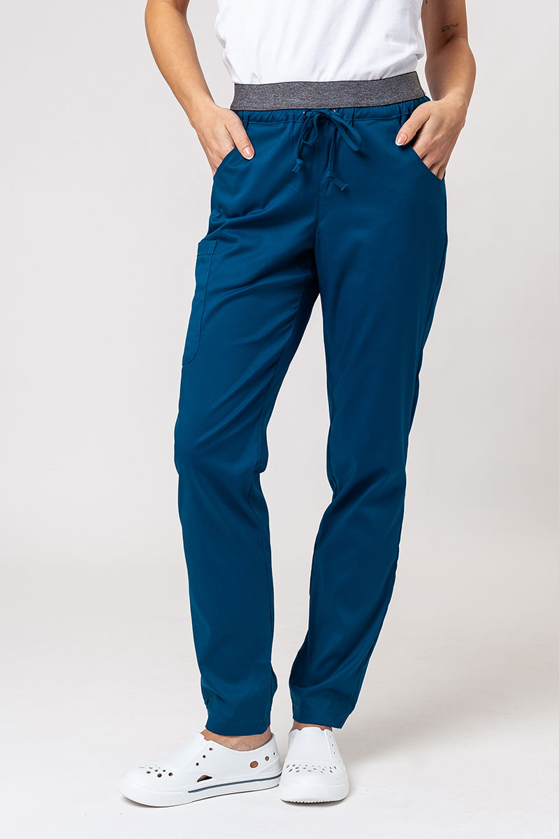 Dámské lékařské kalhoty Maevn Matrix Contrast semi-jogger karaibsky modré