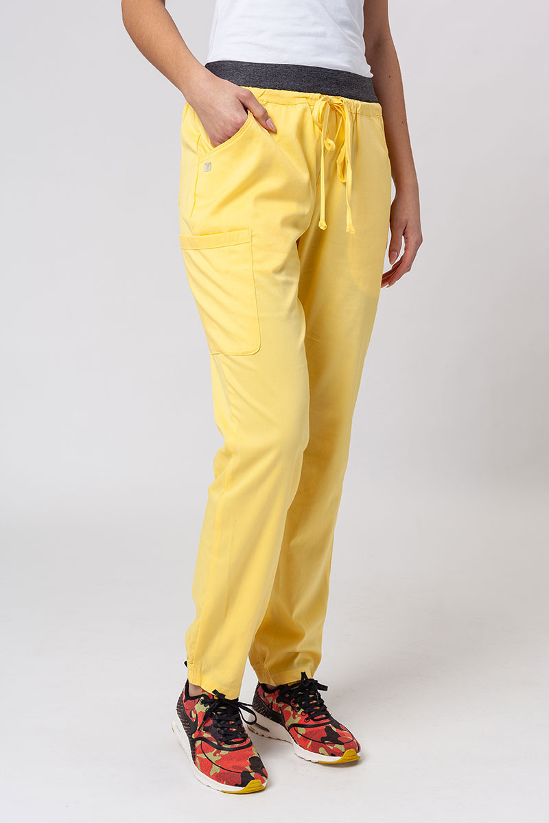 Dámské lékařské kalhoty Maevn Matrix Contrast semi-jogger žluté