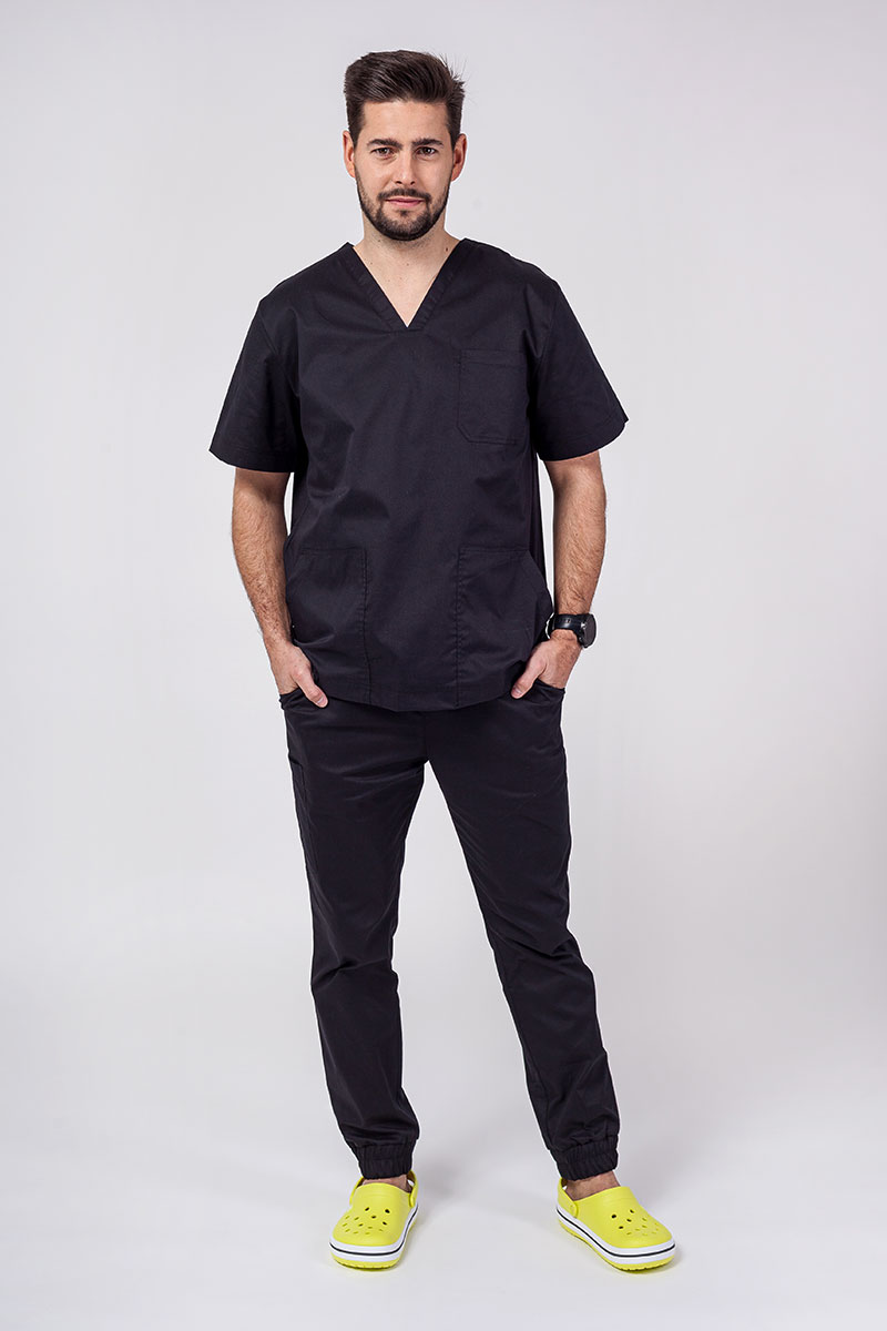 Pánská lékařská souprava Sunrise Uniforms Active (bluza Flex, spodnie Flow) černá