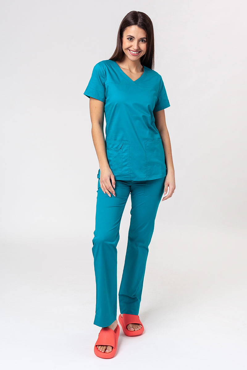 Lékařská dámská souprava Cherokee Core Stretch (halena Core, kalhoty Mid Rise) mořsky modrá