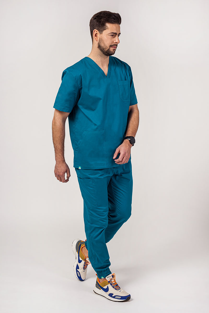 Pánská lékařská souprava Sunrise Uniforms Active (halena Flex, kalhoty Flow) karaibsky modrá