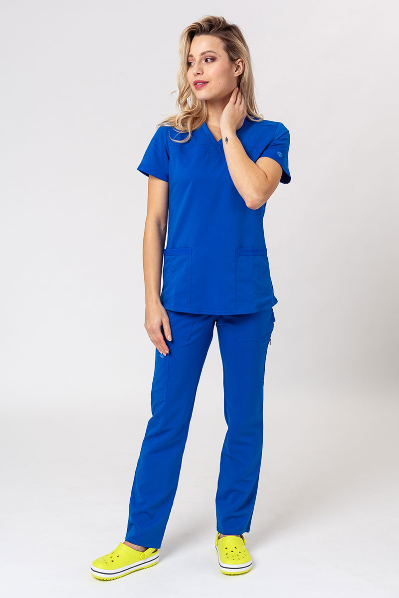 Lékařská dámská souprava Dickies Balance (bluza V-neck, spodnie Mid Rise) královksy modrá