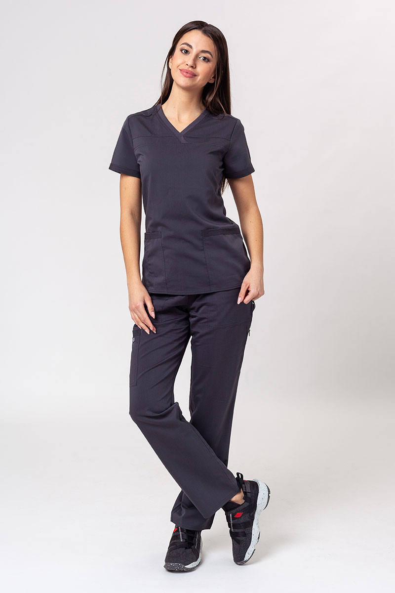 Lékařská dámská souprava Dickies Balance (bluza V-neck, spodnie Mid Rise) šedá