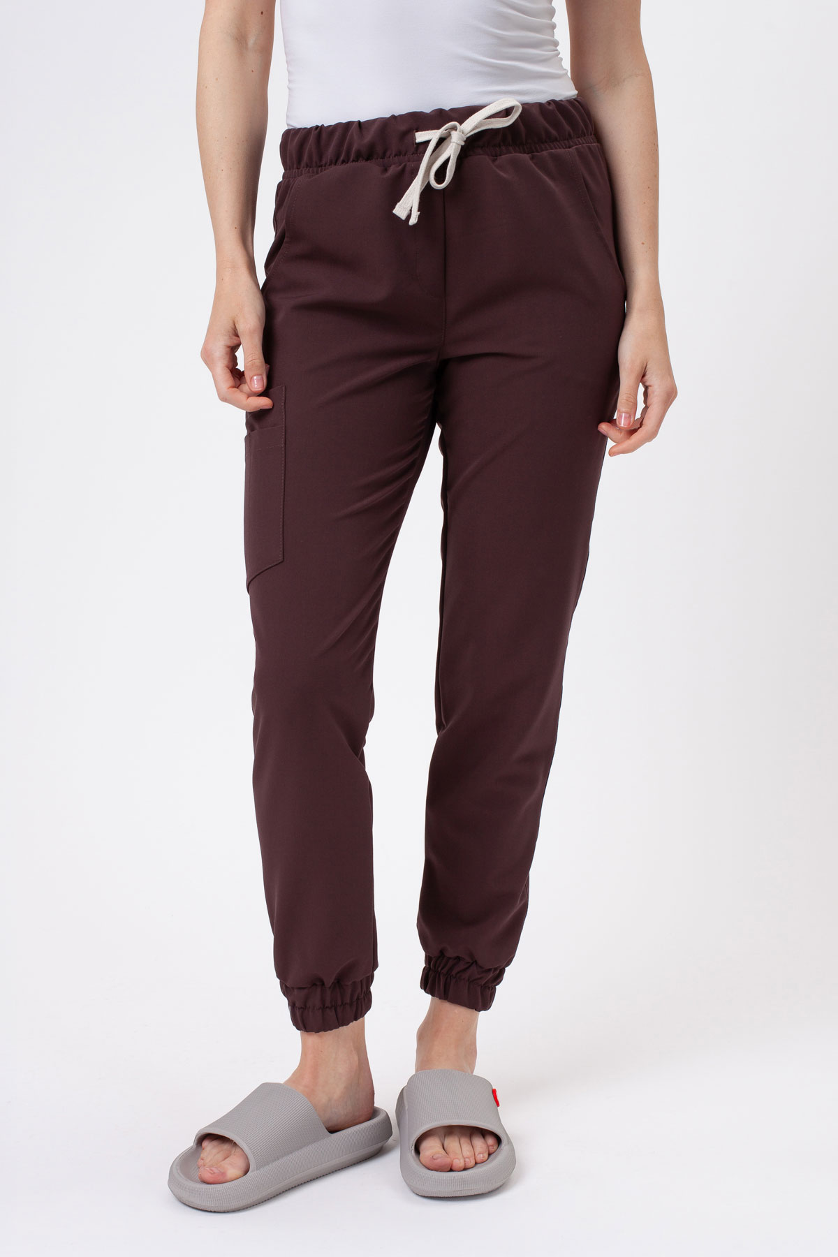 Dámské lékařské kalhoty Sunrise Uniforms Premium Vibe jogger choco