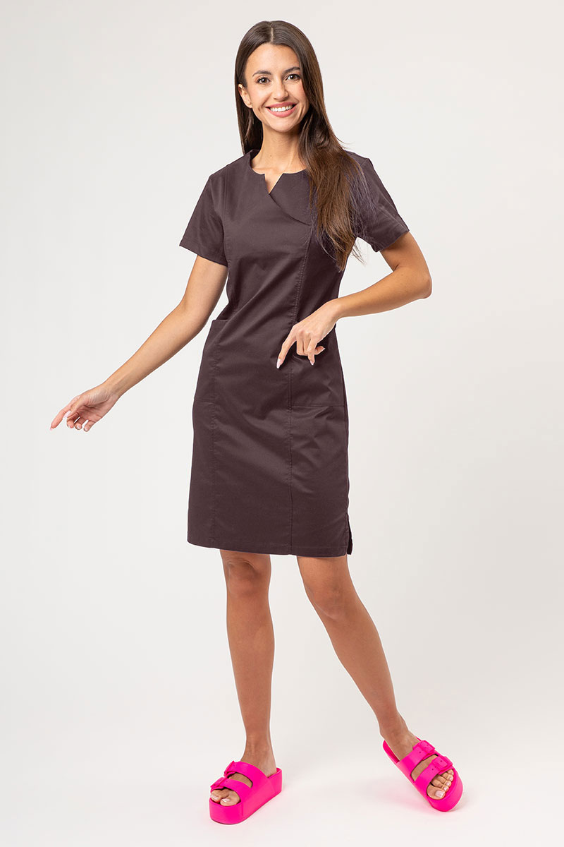 Dámské lékařské šaty Sunrise Uniforms Charm choco