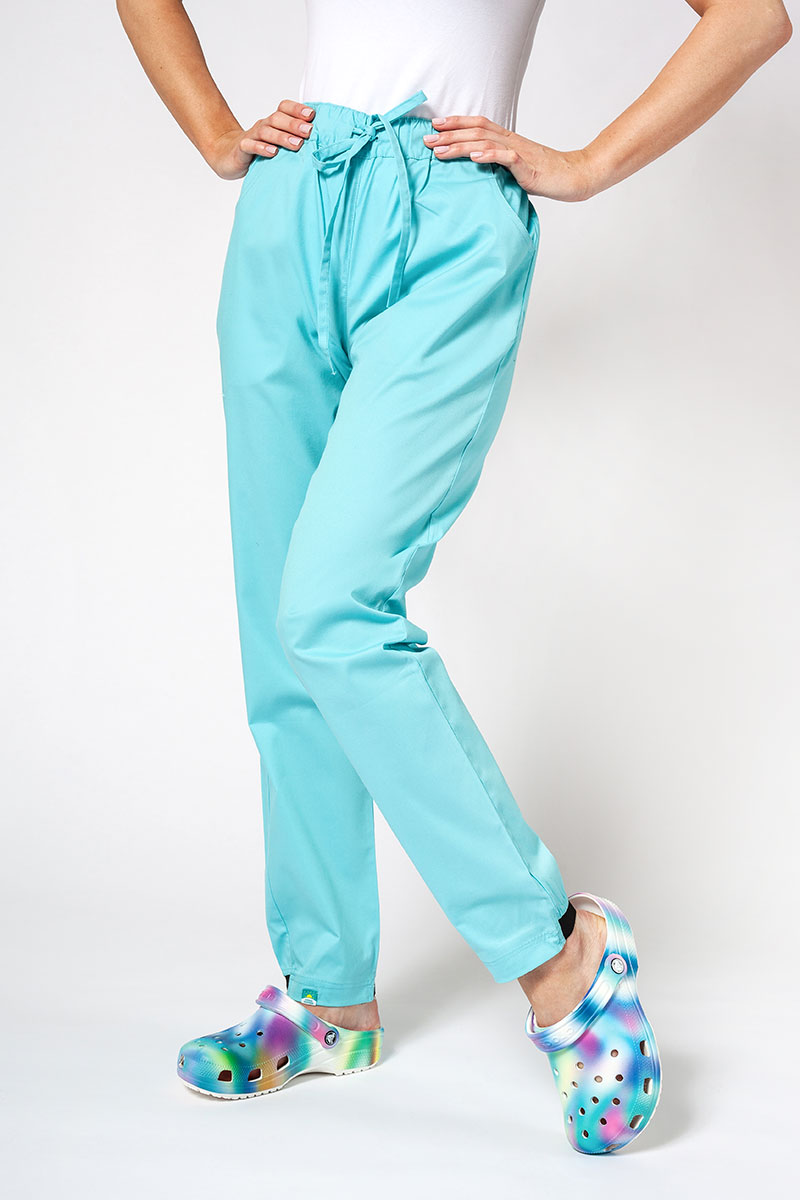 Dámské lékařské kalhoty Sunrise Uniforms Active Loose aqua