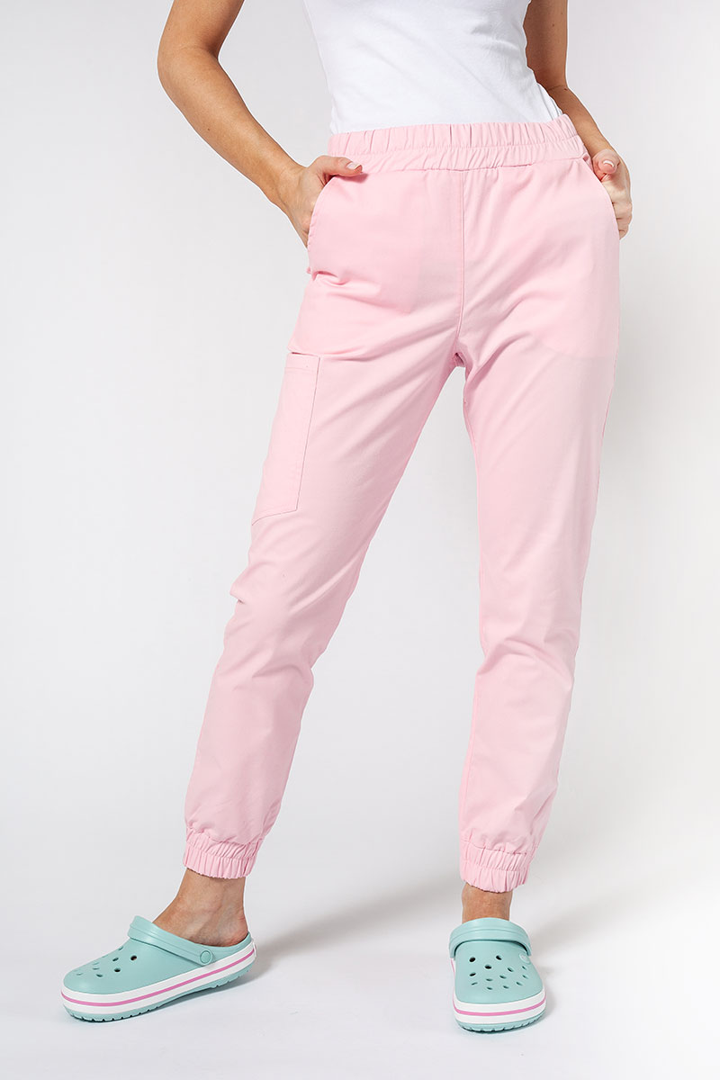 Dámské lékařské kalhoty Sunrise Uniforms Active Air jogger růžové