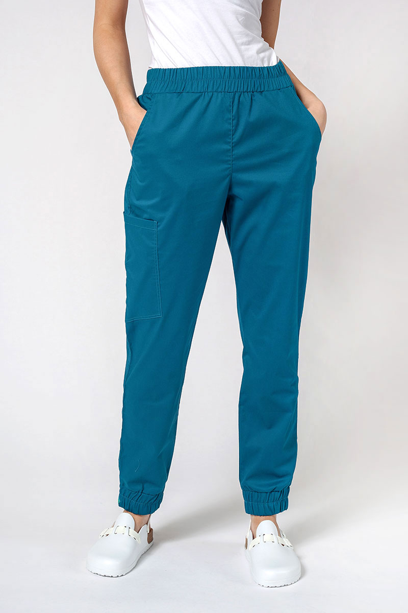 Dámské lékařské kalhoty Sunrise Uniforms Active Air jogger karaibsky modré
