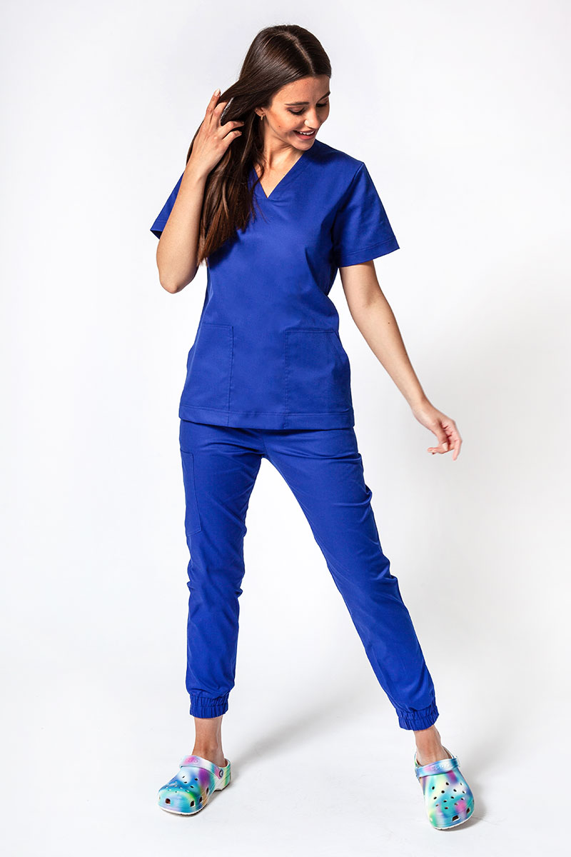 Dámska lékařská souprava Sunrise Uniforms Active III (halena Bloom, kalhoty Air) tmavě modrá