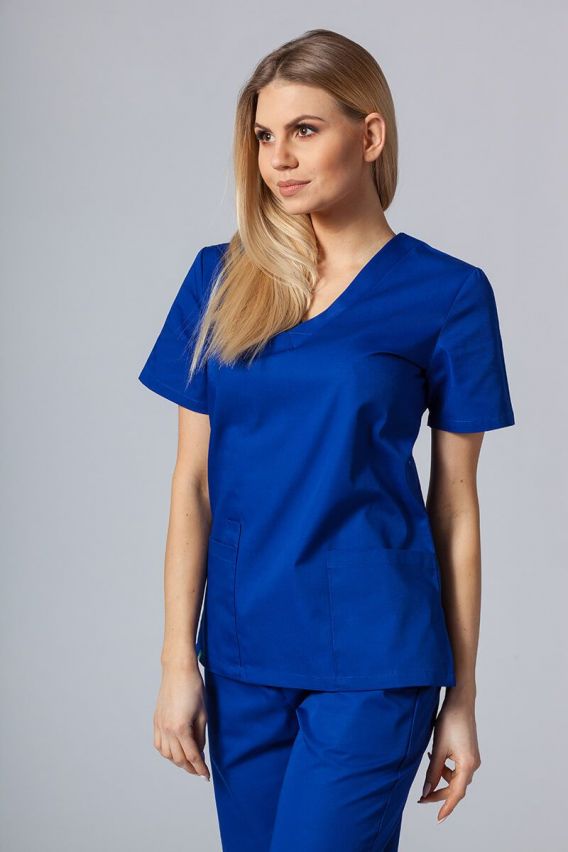 Lékařská dámská halena Sunrise Uniforms Basic Light tmavě modrá-1