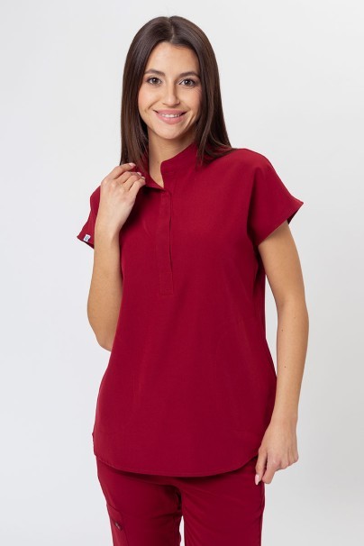 Dámská lékařská halena Uniforms World 518GTK™ Avant burgundová (magnetické spony)-1