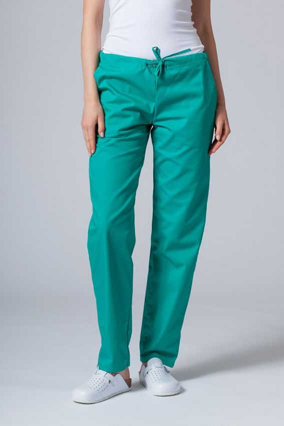 Dámské lékařské kalhoty Sunrise Uniforms Basic Regular zelené-1