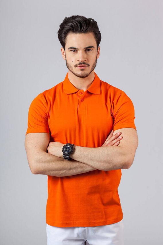 Pánské Polo Malfini Single Jersey oranžové-1