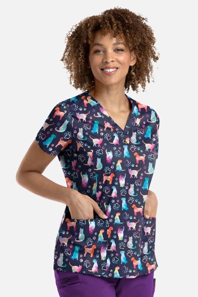 Dámská lékařská halena Maevn Prints Furr-ever Colorful-1