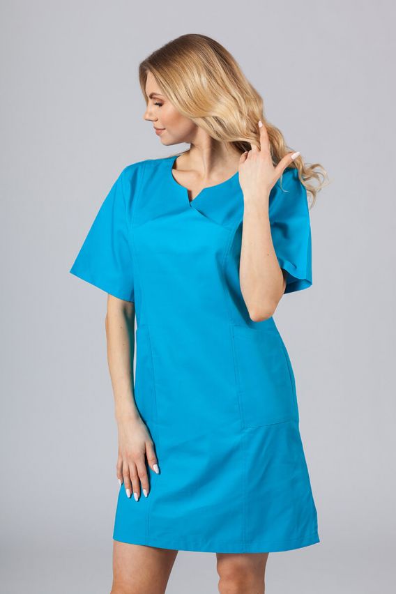 Lékařské klasické šaty Sunrise Uniforms tyrkysové-1