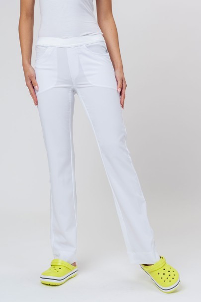 Dámské lékařské kalhoty Cherokee Infinity Slim Pull-on bílé-1