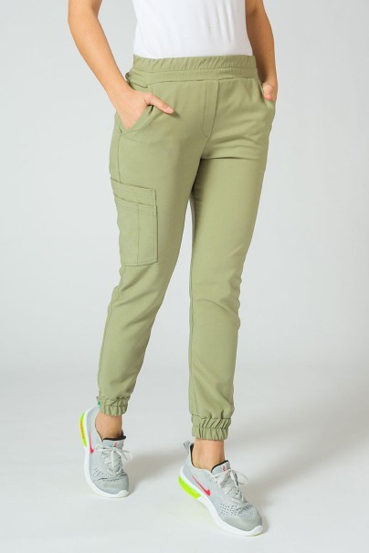 PROMO Dámské lékařské kalhoty Sunrise Uniforms Premium Chill jogger olivkové-1