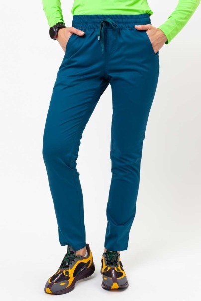 Dámské lékařské kalhoty Uniforms World Zora karaibsky modré-1
