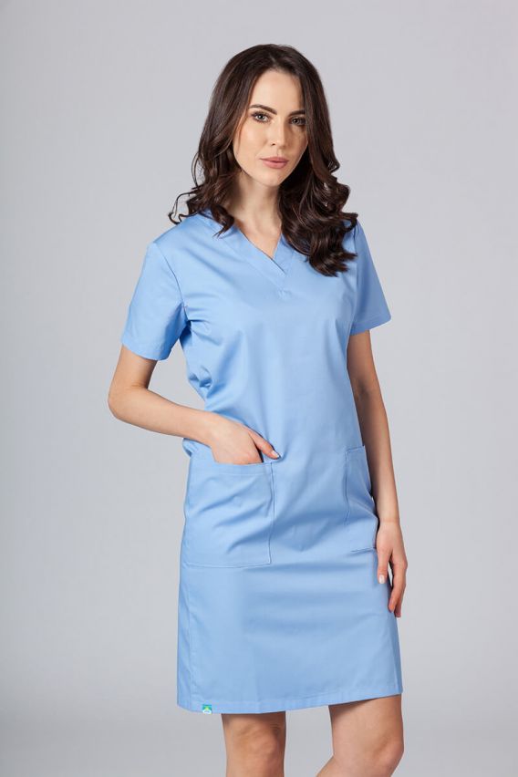 Lékařské jednoduché šaty Sunrise Uniforms modré-1